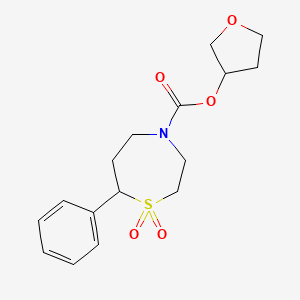 Tetrahydrofuran-3-yl 7-phenyl-1,4-thiazepane-4-carboxylate 1,1-dioxide