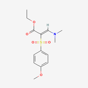 molecular formula C14H19NO5S B2901871 Ethyl (Z)-3-(dimethylamino)-2-(4-methoxyphenyl)sulfonylprop-2-enoate CAS No. 2380195-57-1