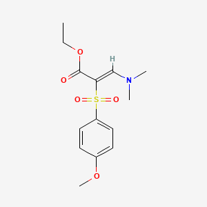 Ethyl (Z)-3-(dimethylamino)-2-(4-methoxyphenyl)sulfonylprop-2-enoate