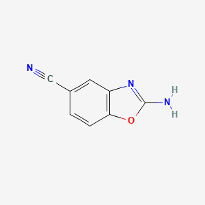 molecular formula C8H5N3O B2901876 2-amino-1,3-benzoxazole-5-carbonitrile CAS No. 1654728-13-8