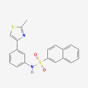 molecular formula C20H16N2O2S2 B2901882 N-[3-(2-methyl-1,3-thiazol-4-yl)phenyl]naphthalene-2-sulfonamide CAS No. 397284-79-6