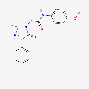 molecular formula C24H29N3O3 B2901899 2-[4-(4-tert-butylphenyl)-2,2-dimethyl-5-oxo-2,5-dihydro-1H-imidazol-1-yl]-N-(4-methoxyphenyl)acetamide CAS No. 866844-50-0