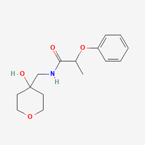 molecular formula C15H21NO4 B2901907 N-[(4-hydroxyoxan-4-yl)methyl]-2-phenoxypropanamide CAS No. 1351582-04-1