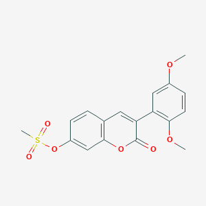 molecular formula C18H16O7S B2901923 3-(2,5-dimethoxyphenyl)-2-oxo-2H-chromen-7-yl methanesulfonate CAS No. 864753-07-1