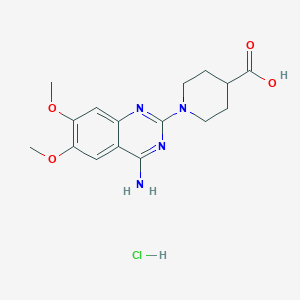 1-(4-Amino-6,7-dimethoxyquinazolin-2-yl)piperidine-4-carboxylic acid;hydrochloride
