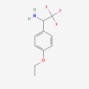 molecular formula C10H12F3NO B2901936 1-(4-Ethoxyphenyl)-2,2,2-trifluoroethan-1-amine CAS No. 1021078-64-7