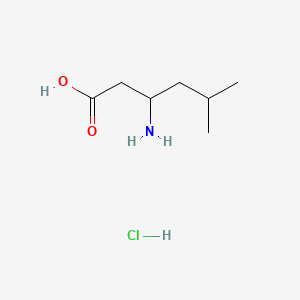 molecular formula C7H16ClNO2 B2901979 Hexanoic acid, 3-amino-5-methyl-, hydrochloride (1:1) CAS No. 100869-06-5; 96386-92-4