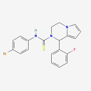molecular formula C20H17BrFN3S B2901988 N-(4-bromophenyl)-1-(2-fluorophenyl)-1H,2H,3H,4H-pyrrolo[1,2-a]pyrazine-2-carbothioamide CAS No. 393824-97-0
