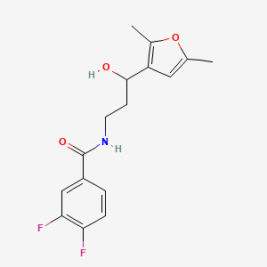 molecular formula C16H17F2NO3 B2902026 N-[3-(2,5-Dimethylfuran-3-YL)-3-hydroxypropyl]-3,4-difluorobenzamide CAS No. 1421466-69-4