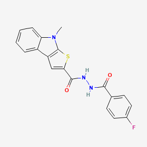 N'-(4-fluorobenzoyl)-8-methyl-8H-thieno[2,3-b]indole-2-carbohydrazide