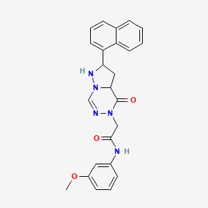 molecular formula C24H19N5O3 B2902034 N-(3-methoxyphenyl)-2-[2-(naphthalen-1-yl)-4-oxo-4H,5H-pyrazolo[1,5-d][1,2,4]triazin-5-yl]acetamide CAS No. 1326909-58-3
