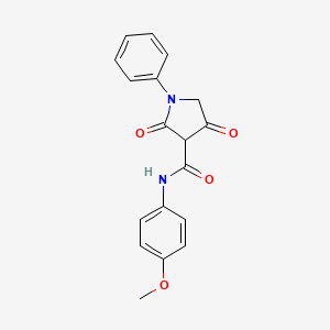 N-(4-methoxyphenyl)-2,4-dioxo-1-phenylpyrrolidine-3-carboxamide