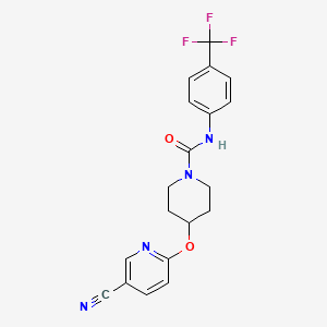 4-((5-cyanopyridin-2-yl)oxy)-N-(4-(trifluoromethyl)phenyl)piperidine-1-carboxamide