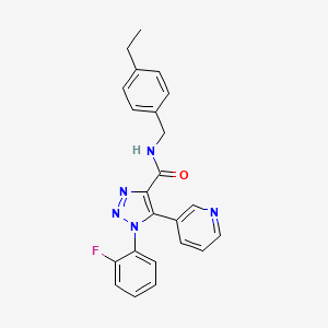 molecular formula C23H20FN5O B2902071 N-[(4-ethylphenyl)methyl]-1-(2-fluorophenyl)-5-(pyridin-3-yl)-1H-1,2,3-triazole-4-carboxamide CAS No. 1251568-29-2