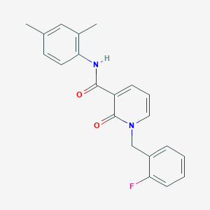 molecular formula C21H19FN2O2 B2902083 N-(2,4-dimethylphenyl)-1-[(2-fluorophenyl)methyl]-2-oxo-1,2-dihydropyridine-3-carboxamide CAS No. 946378-80-9