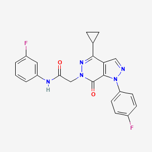 2-(4-cyclopropyl-1-(4-fluorophenyl)-7-oxo-1H-pyrazolo[3,4-d]pyridazin-6(7H)-yl)-N-(3-fluorophenyl)acetamide