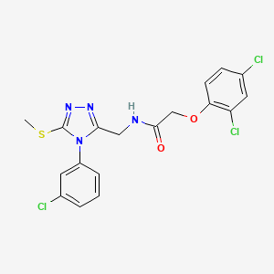 N-((4-(3-chlorophenyl)-5-(methylthio)-4H-1,2,4-triazol-3-yl)methyl)-2-(2,4-dichlorophenoxy)acetamide