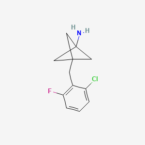 3-[(2-Chloro-6-fluorophenyl)methyl]bicyclo[1.1.1]pentan-1-amine