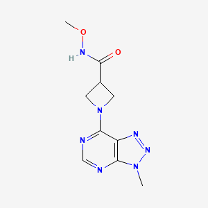 N-methoxy-1-(3-methyl-3H-[1,2,3]triazolo[4,5-d]pyrimidin-7-yl)azetidine-3-carboxamide