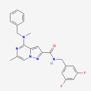 4-[benzyl(methyl)amino]-N-(3,5-difluorobenzyl)-6-methylpyrazolo[1,5-a]pyrazine-2-carboxamide