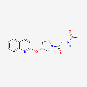 N-(2-oxo-2-(3-(quinolin-2-yloxy)pyrrolidin-1-yl)ethyl)acetamide