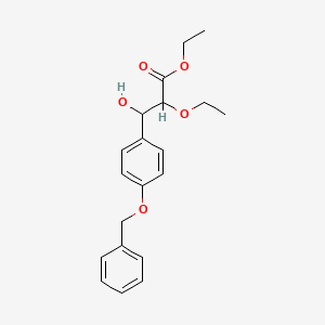 molecular formula C20H24O5 B2902184 Ethyl 3-[4-(benzyloxy)phenyl]-2-ethoxy-3-hydroxypropanoate CAS No. 361576-28-5