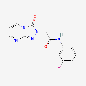 molecular formula C13H10FN5O2 B2902261 N-(3-fluorophenyl)-2-(3-oxo-[1,2,4]triazolo[4,3-a]pyrimidin-2(3H)-yl)acetamide CAS No. 1330106-10-9