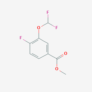 molecular formula C9H7F3O3 B2902268 Methyl 3-(difluoromethoxy)-4-fluorobenzoate CAS No. 1261582-03-9