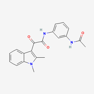 molecular formula C20H19N3O3 B2902305 N-(3-acetamidophenyl)-2-(1,2-dimethyl-1H-indol-3-yl)-2-oxoacetamide CAS No. 862831-88-7