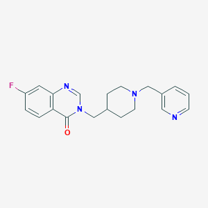 molecular formula C20H21FN4O B2902328 7-Fluoro-3-({1-[(pyridin-3-yl)methyl]piperidin-4-yl}methyl)-3,4-dihydroquinazolin-4-one CAS No. 2415454-17-8