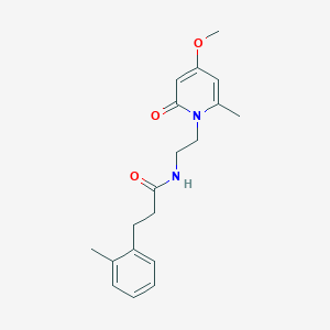 molecular formula C19H24N2O3 B2902367 N-(2-(4-methoxy-6-methyl-2-oxopyridin-1(2H)-yl)ethyl)-3-(o-tolyl)propanamide CAS No. 2034590-75-3