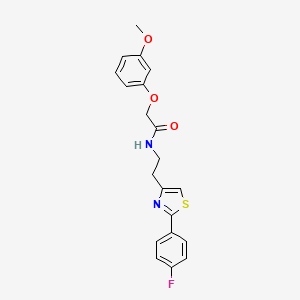 molecular formula C20H19FN2O3S B2902378 N-{2-[2-(4-fluorophenyl)-1,3-thiazol-4-yl]ethyl}-2-(3-methoxyphenoxy)acetamide CAS No. 946204-27-9