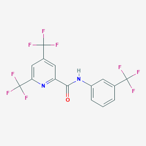4,6-bis(trifluoromethyl)-N-[3-(trifluoromethyl)phenyl]pyridine-2-carboxamide