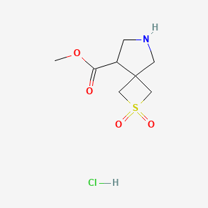 molecular formula C8H14ClNO4S B2902429 Methyl 2,2-dioxo-2lambda6-thia-7-azaspiro[3.4]octane-5-carboxylate;hydrochloride CAS No. 2470437-55-7
