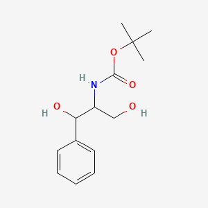 molecular formula C14H21NO4 B2902432 tert-butyl N-(1,3-dihydroxy-1-phenylpropan-2-yl)carbamate CAS No. 1824344-49-1