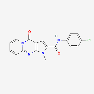 N-(4-chlorophenyl)-1-methyl-4-oxo-1,4-dihydropyrido[1,2-a]pyrrolo[2,3-d]pyrimidine-2-carboxamide