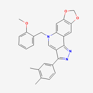 3-(3,4-dimethylphenyl)-5-(2-methoxybenzyl)-5H-[1,3]dioxolo[4,5-g]pyrazolo[4,3-c]quinoline