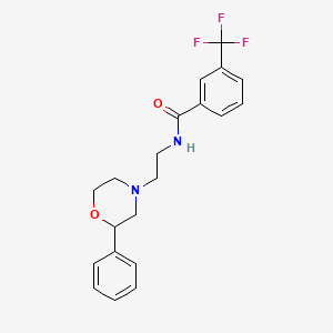 molecular formula C20H21F3N2O2 B2902456 N-[2-(2-phenylmorpholin-4-yl)ethyl]-3-(trifluoromethyl)benzamide CAS No. 954081-67-5