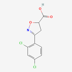 3-(2,4-Dichlorophenyl)-4,5-dihydro-1,2-oxazole-5-carboxylic acid