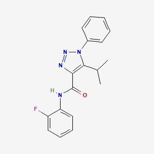 molecular formula C18H17FN4O B2902500 N-(2-fluorophenyl)-1-phenyl-5-(propan-2-yl)-1H-1,2,3-triazole-4-carboxamide CAS No. 954816-71-8