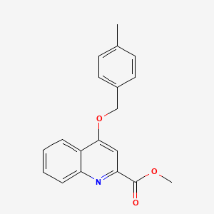 molecular formula C19H17NO3 B2902501 METHYL 4-[(4-METHYLPHENYL)METHOXY]QUINOLINE-2-CARBOXYLATE CAS No. 1358504-44-5