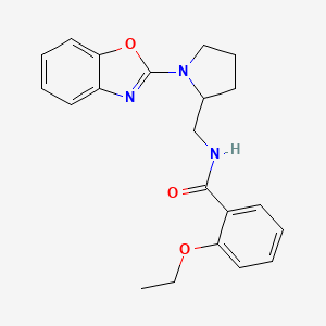 molecular formula C21H23N3O3 B2902518 N-((1-(benzo[d]oxazol-2-yl)pyrrolidin-2-yl)methyl)-2-ethoxybenzamide CAS No. 1788533-79-8