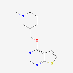 1-Methyl-3-({thieno[2,3-d]pyrimidin-4-yloxy}methyl)piperidine