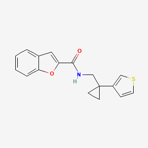 N-[(1-Thiophen-3-ylcyclopropyl)methyl]-1-benzofuran-2-carboxamide