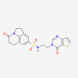 4-oxo-N-(2-(4-oxothieno[3,2-d]pyrimidin-3(4H)-yl)ethyl)-2,4,5,6-tetrahydro-1H-pyrrolo[3,2,1-ij]quinoline-8-sulfonamide