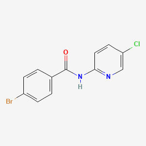 molecular formula C12H8BrClN2O B2902559 4-Bromo-N-(5-chloro-2-pyridyl)benzamide CAS No. 300670-29-5; 40808-62-6