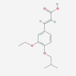 B2902589 3-[3-Ethoxy-4-(2-methylpropoxy)phenyl]prop-2-enoic acid CAS No. 568558-20-3