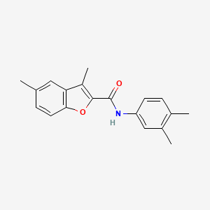 molecular formula C19H19NO2 B2902595 N-(3,4-dimethylphenyl)-3,5-dimethyl-1-benzofuran-2-carboxamide CAS No. 620587-02-2