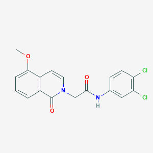 molecular formula C18H14Cl2N2O3 B2902607 N-(3,4-dichlorophenyl)-2-(5-methoxy-1-oxo-1,2-dihydroisoquinolin-2-yl)acetamide CAS No. 868223-48-7