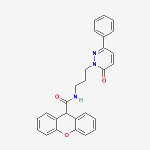 molecular formula C27H23N3O3 B2902615 N-(3-(6-oxo-3-phenylpyridazin-1(6H)-yl)propyl)-9H-xanthene-9-carboxamide CAS No. 1021120-41-1